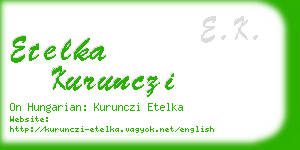 etelka kurunczi business card